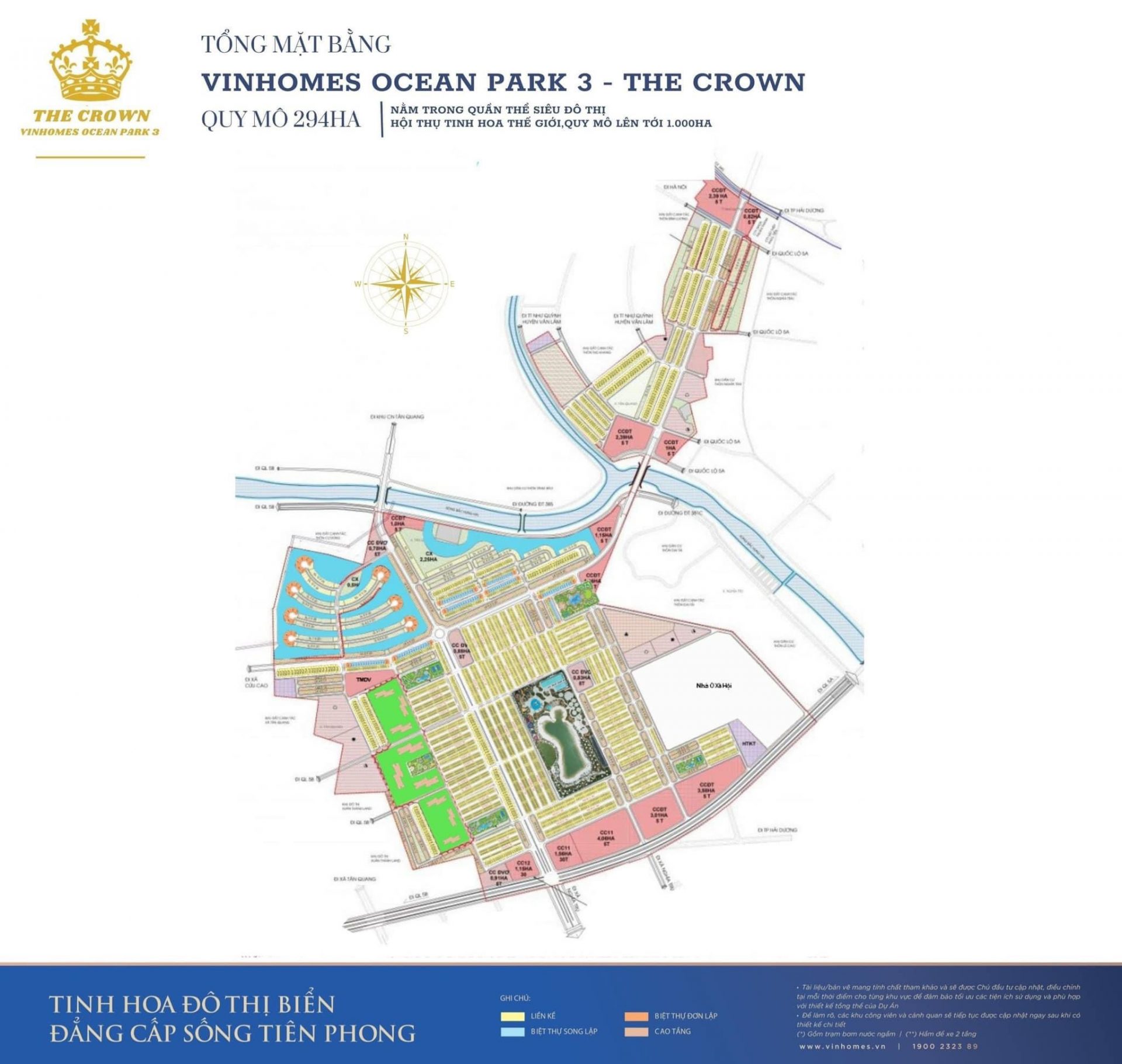 Mặt bằng dự án Vinhomes Ocean Park 3 The Crown