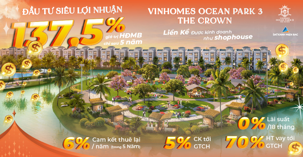 Siêu chính sách hấp dẫn bậc nhất thị trường của Vinhomes Ocean Park 3